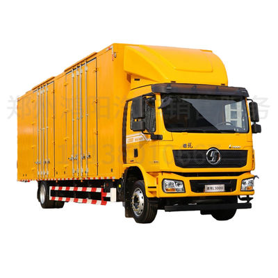 Bom preço 10 Número de turno para a frente Shacman L3000 Caminhão de carga com caixa de carga seca e cabine dupla on-line