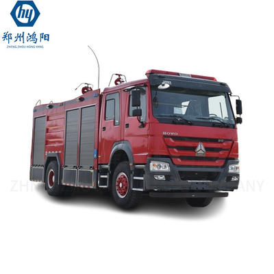 Howo Chassis Tank Air dan Bubuk Baru Mobil Pemadam Kebakaran Mesin Pemadam Kebakaran Truk Pemadam Kebakaran Dijual