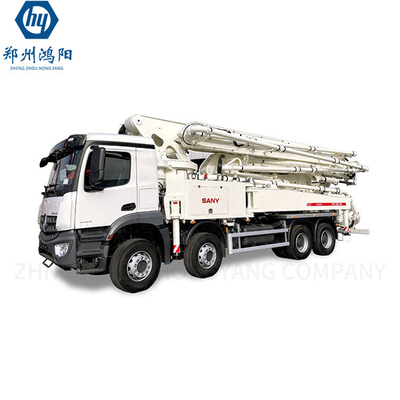 Truk Pompa Beton Dipasang Pompa Beton Dengan Panjang Bingkai Lengan 28-65m