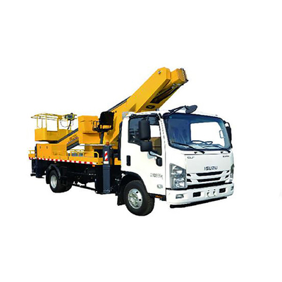 28 meter Telescopic Boom Kendaraan Kerja Udara dengan Truk Boom Lifter Hydraulic