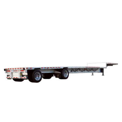 Heavy Duty 80t Removable Low Bed Trailers Untuk Peralatan Konstruksi