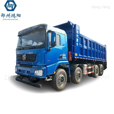 Blue Shacman X3000 12 Roda 30 Meter Kubik 40 Ton 8x4 Truk Dump Tipper