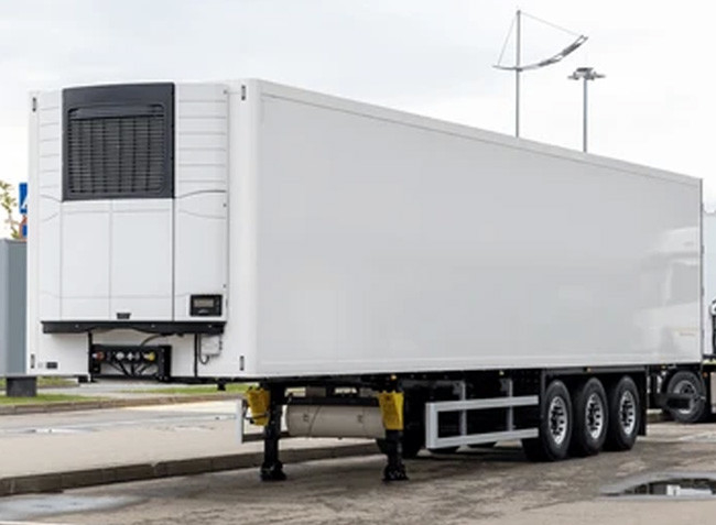 Caminhão refrigerado de 3 eixos semirreboque para transporte de mercadorias congeladas Equipamento de conservação 0