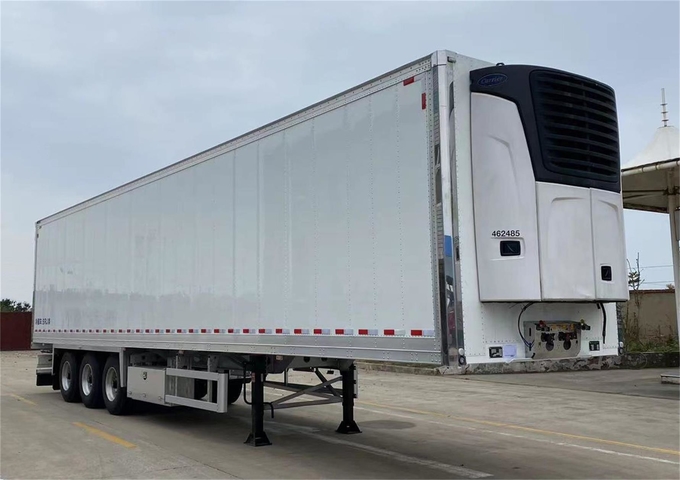 Caminhão refrigerado de 3 eixos semirreboque para transporte de mercadorias congeladas Equipamento de conservação 3