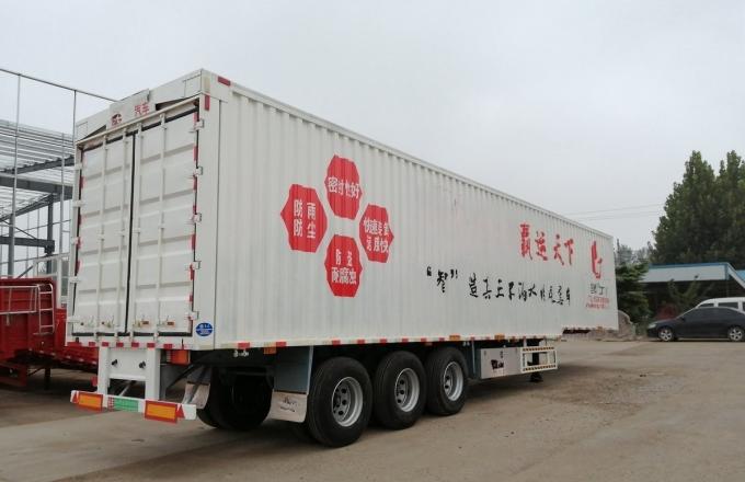 Reboque de transporte de carga de 60 toneladas de 3 eixos, semi-reboque de cortina lateral 2